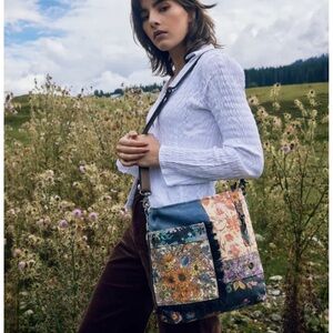 Myra LE FLEUR BLU Floral Patchwork SHOULDER BAG Shoulder Bag